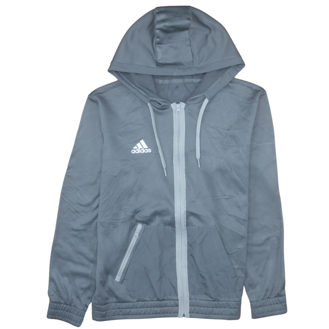 Mens UK Size M adidas Grey Full Zip Hoodie