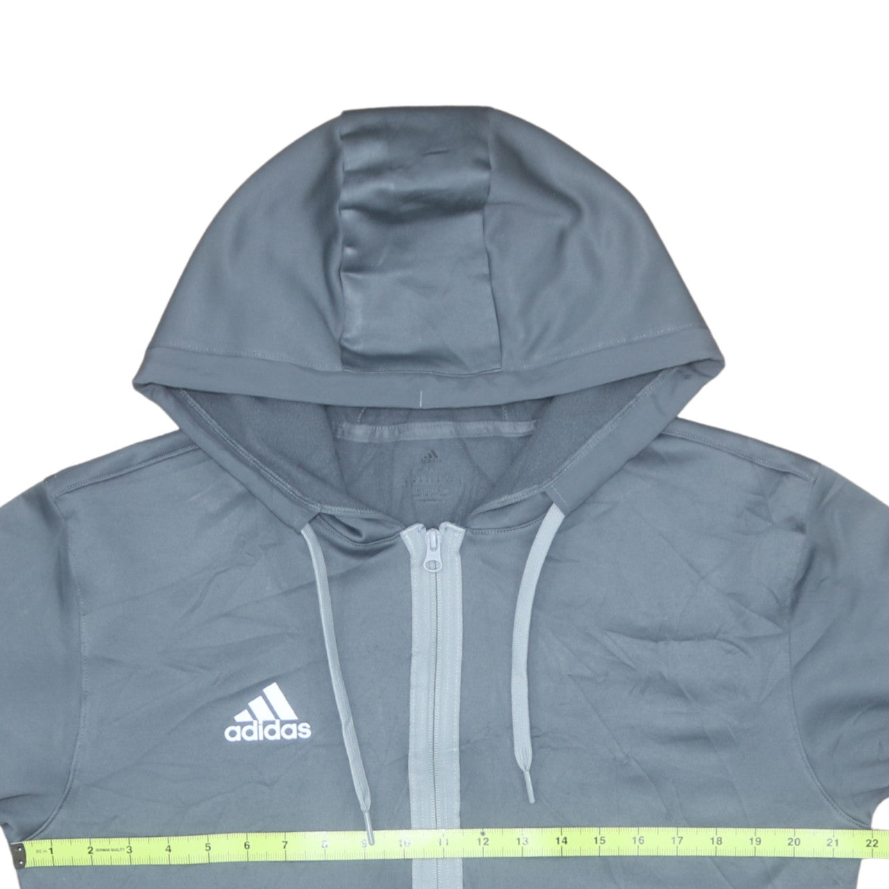 Mens UK Size M adidas Grey Full Zip Hoodie