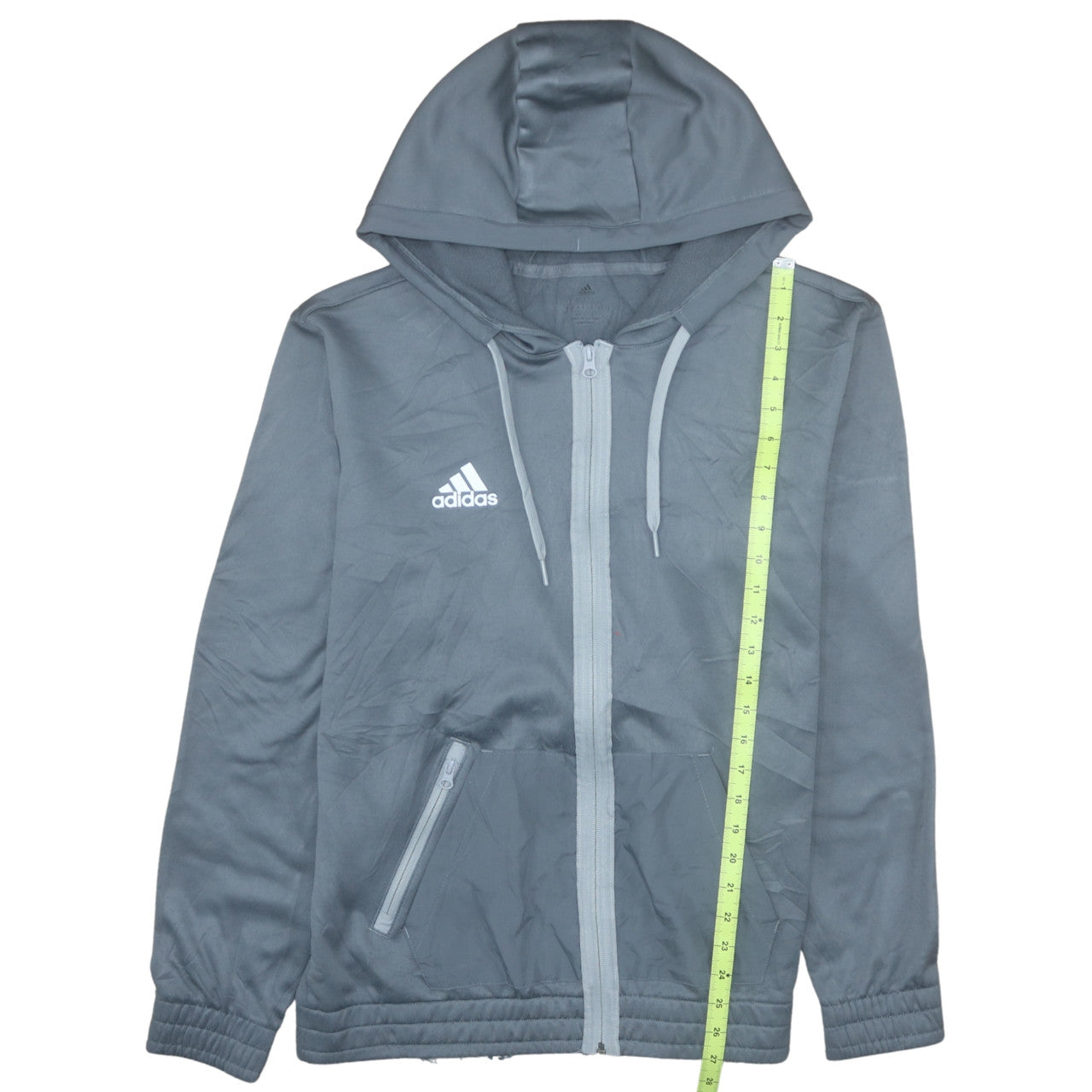 Mens UK Size M adidas Grey Full Zip Hoodie