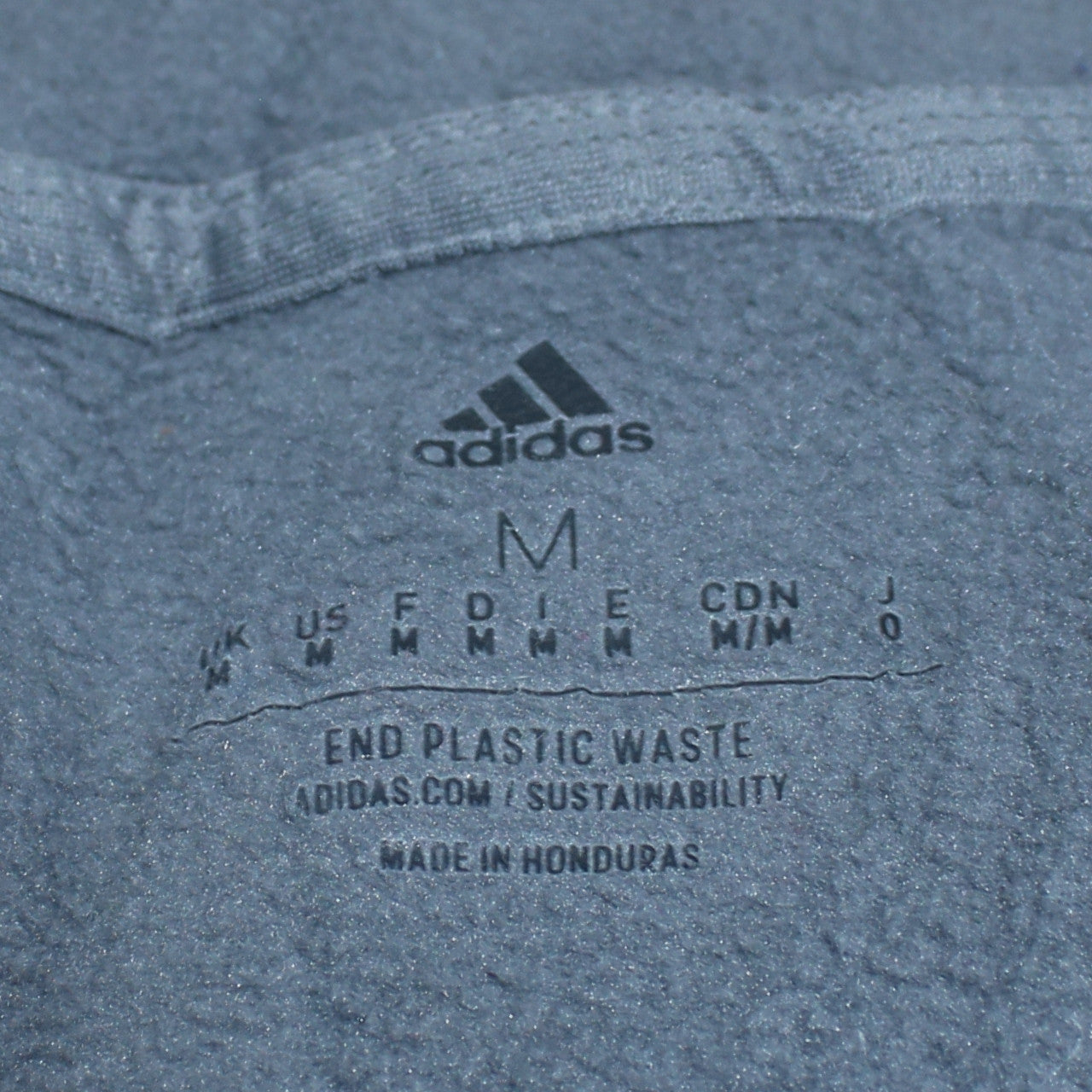 Mens UK Size M adidas Grey Full Zip Hoodie