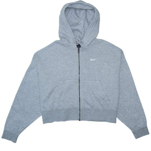 Womens UK Size L Nike Grey Full Zip Hoodie