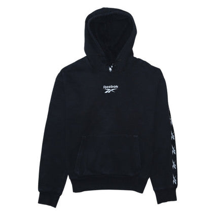 Womens UK Size S Reebok Black Pullover Hoodie