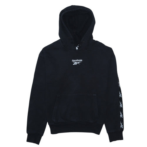 Womens UK Size S Reebok Black Pullover Hoodie