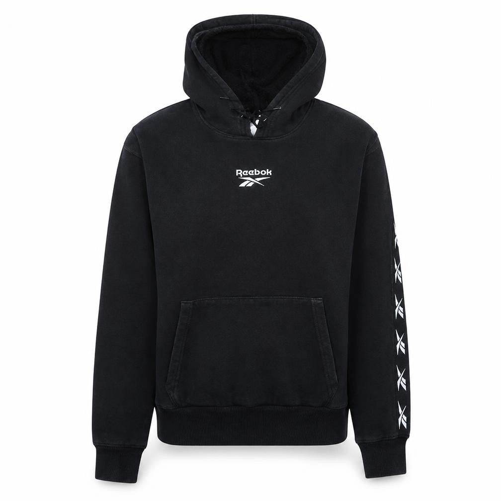 Womens UK Size S Reebok Black Pullover Hoodie