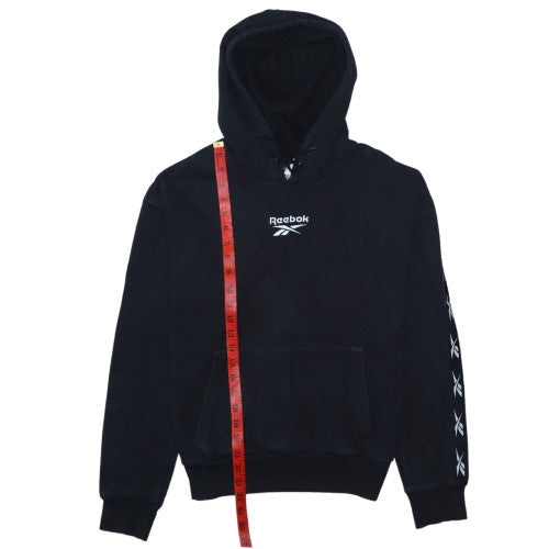 Womens UK Size S Reebok Black Pullover Hoodie