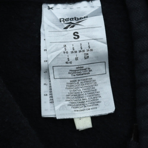 Womens UK Size S Reebok Black Pullover Hoodie