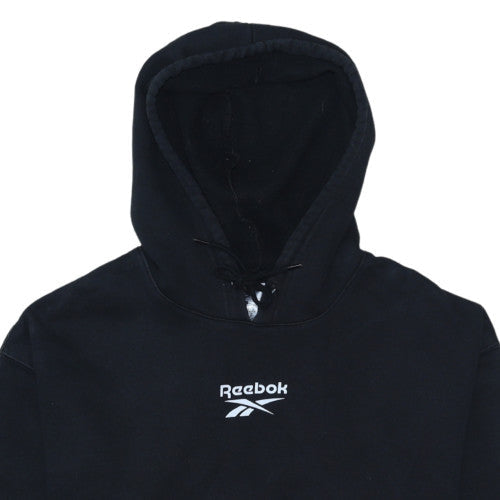 Womens UK Size S Reebok Black Pullover Hoodie