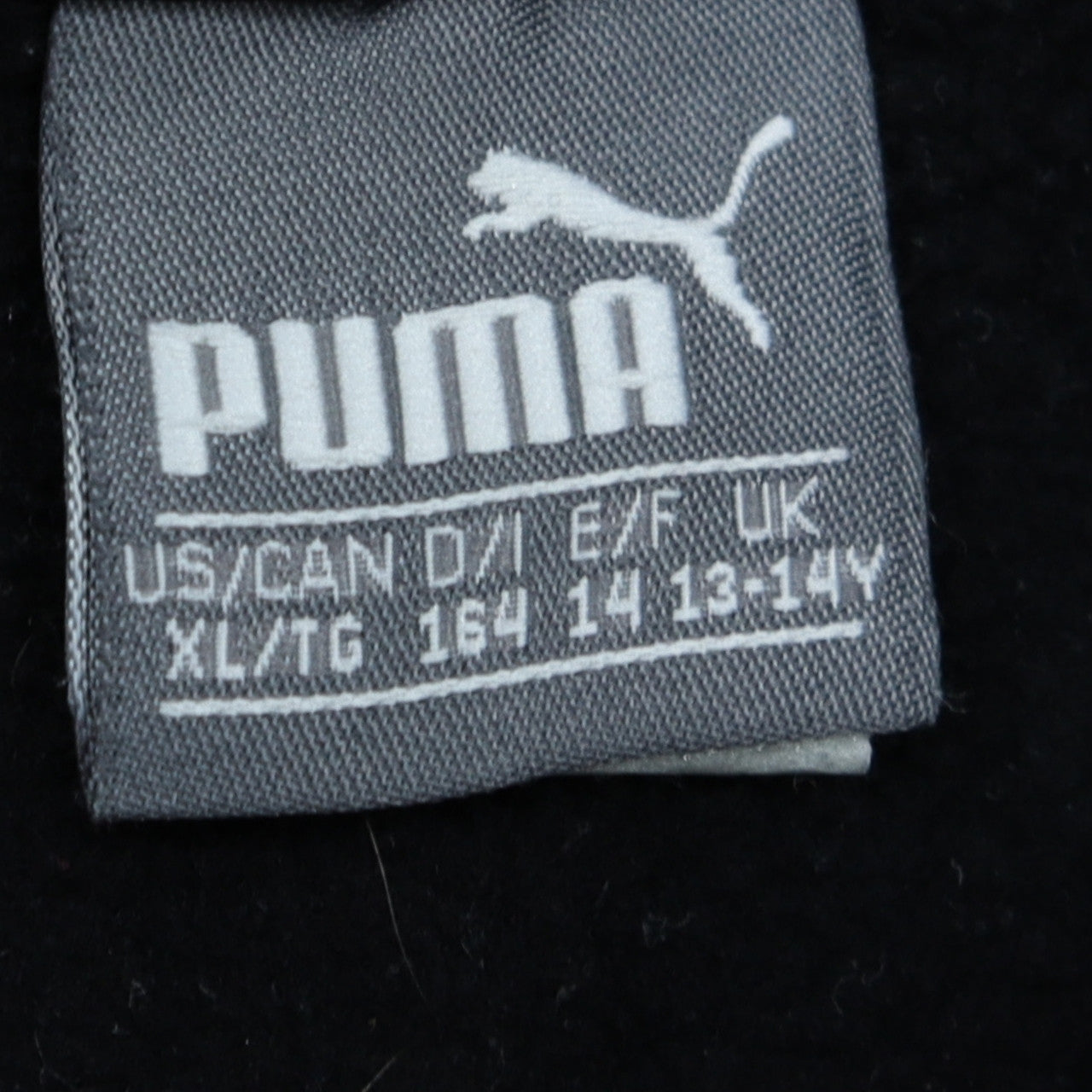 Boys UK Size 13-14 Years PUMA Black Pullover Hoodie