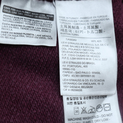 Mens UK Size S Levi's Purple Pullover Hoodie