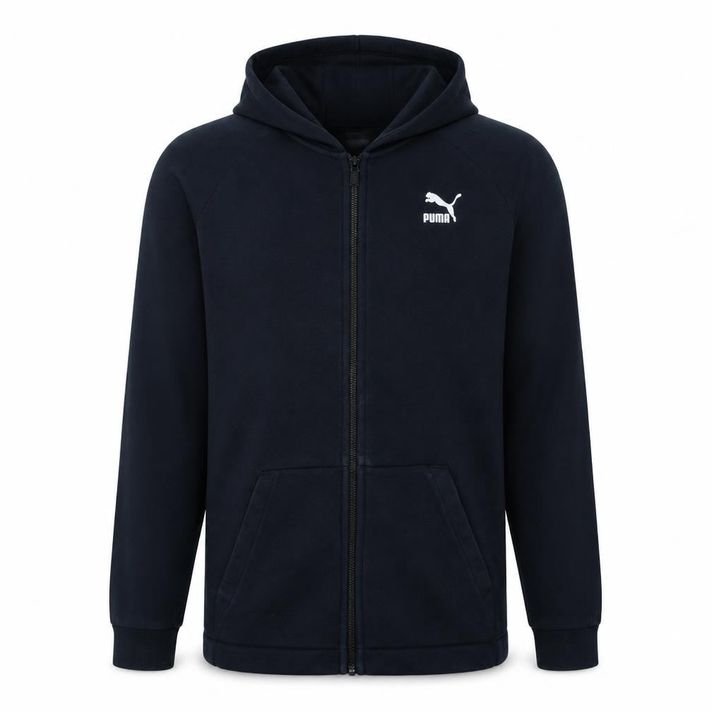 Mens UK Size XS PUMA Blue Full Zip Hoodie