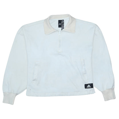 Womens UK Size XS adidas White Pullover Sweatshirt