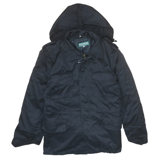 Mens UK Size M Elutex Black Parka Coat