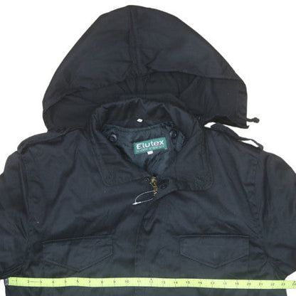 Mens UK Size M Elutex Black Parka Coat