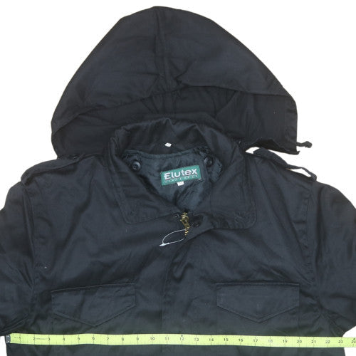 Mens UK Size M Elutex Black Parka Coat