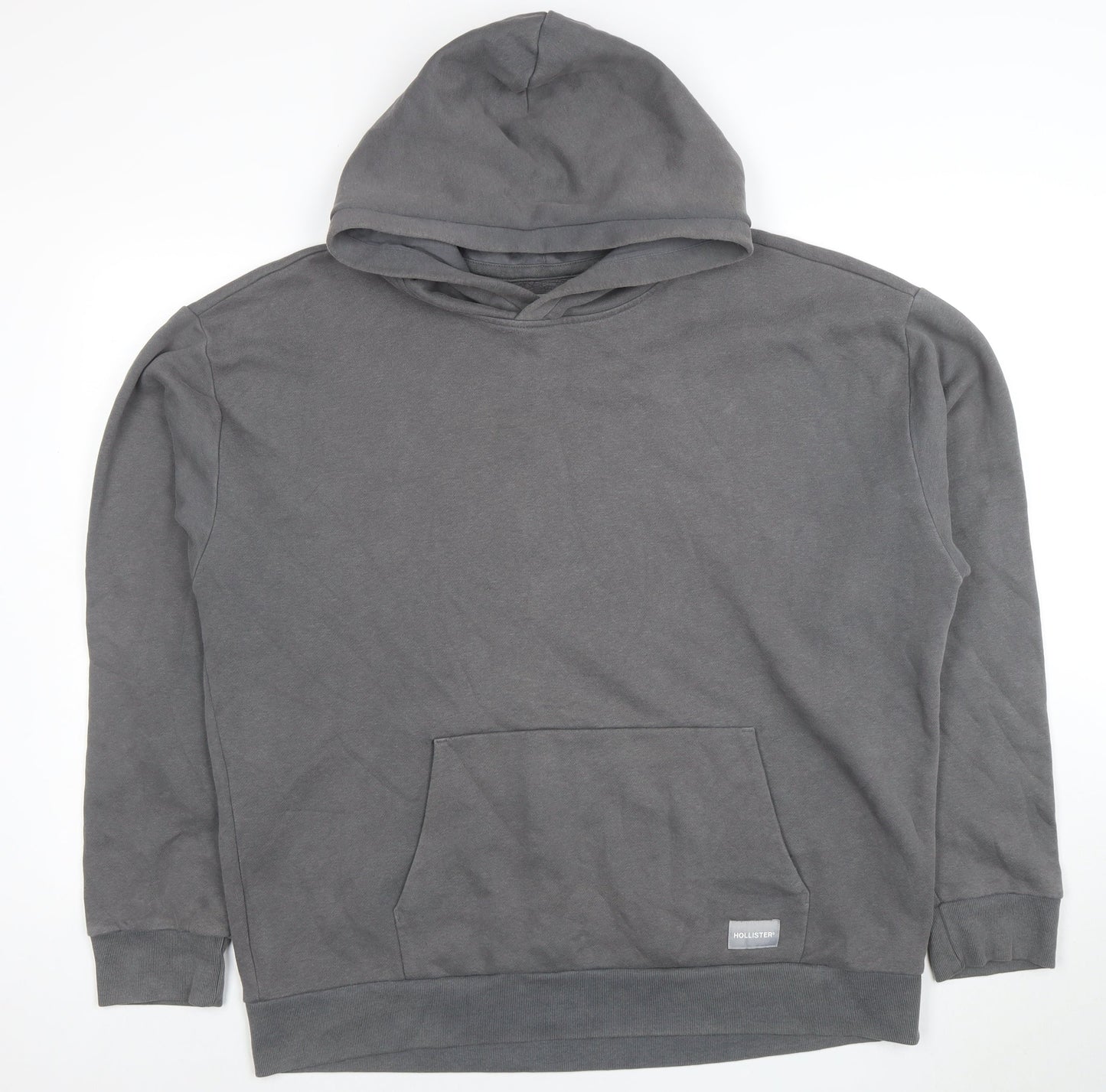 Mens UK Size XL Hollister Grey Pullover Hoodie