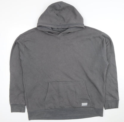 Mens UK Size XL Hollister Grey Pullover Hoodie