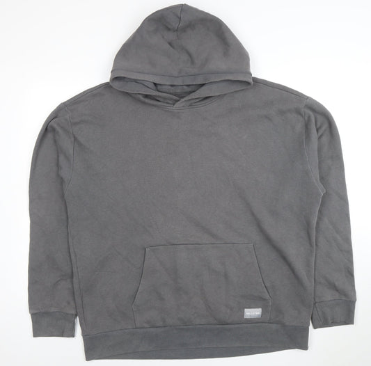 Mens UK Size XL Hollister Grey Pullover Hoodie
