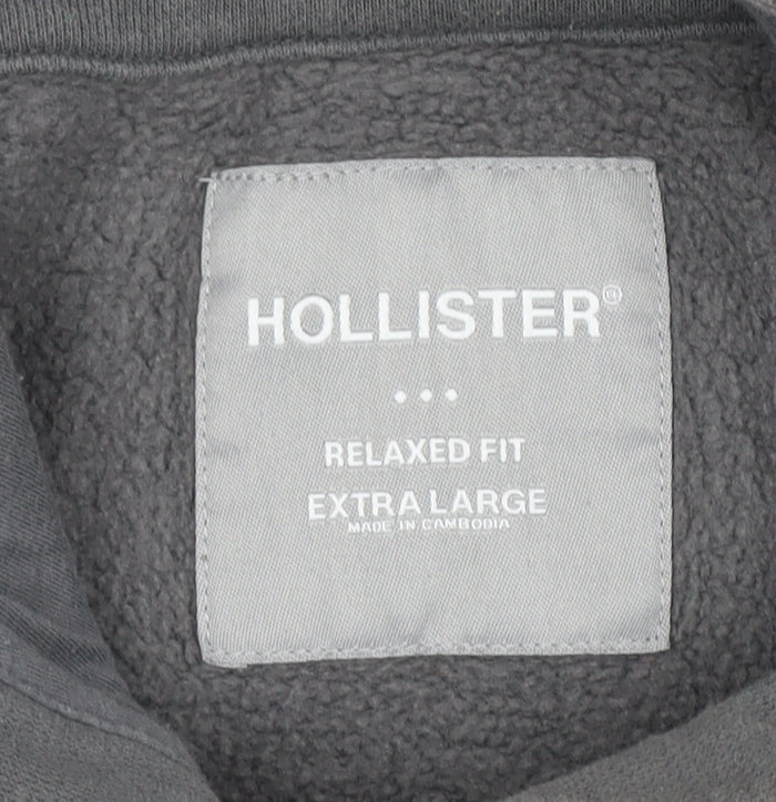 Mens UK Size XL Hollister Grey Pullover Hoodie