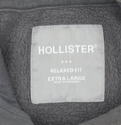 Mens UK Size XL Hollister Grey Pullover Hoodie