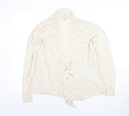 Womens UK Size 10 Laura Ashley Beige Wrap Blouse
