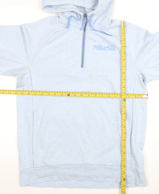 Mens UK Size M Nike Sb Blue 1/2 Zip Hoodie