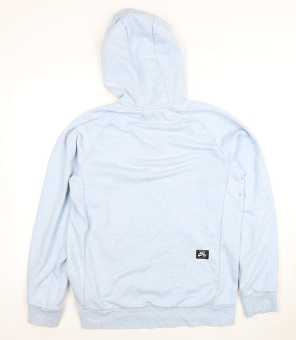 Mens UK Size M Nike Sb Blue 1/2 Zip Hoodie