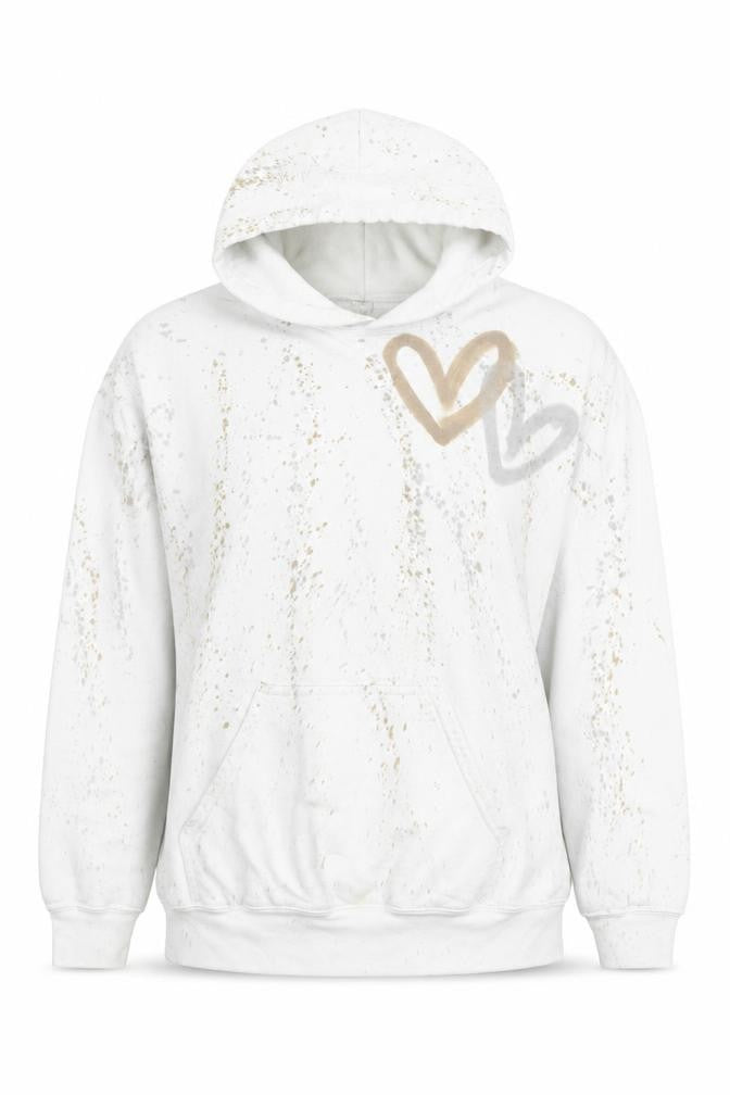 Womens UK Size M Gildan White Pullover Hoodie