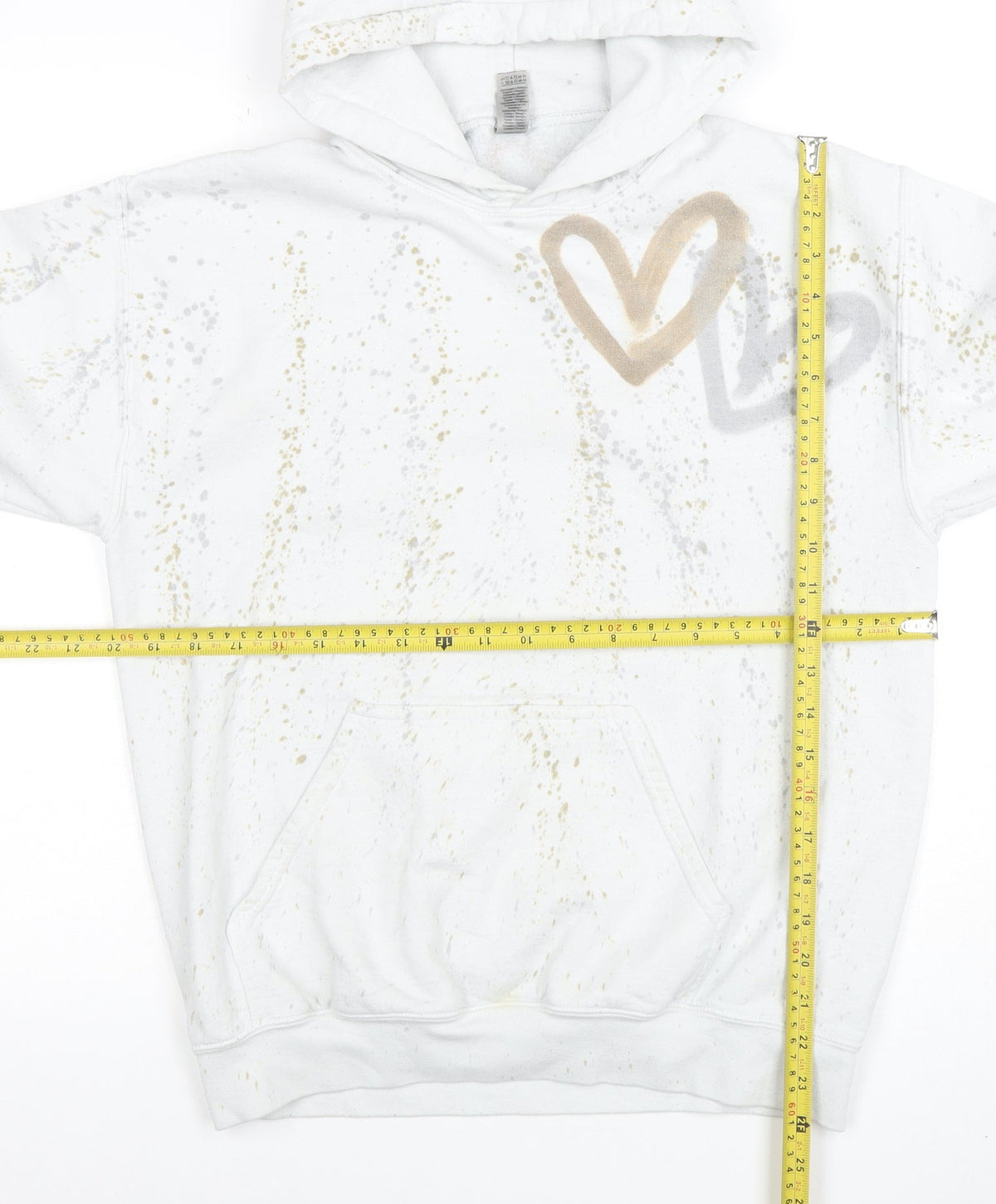 Womens UK Size M Gildan White Pullover Hoodie