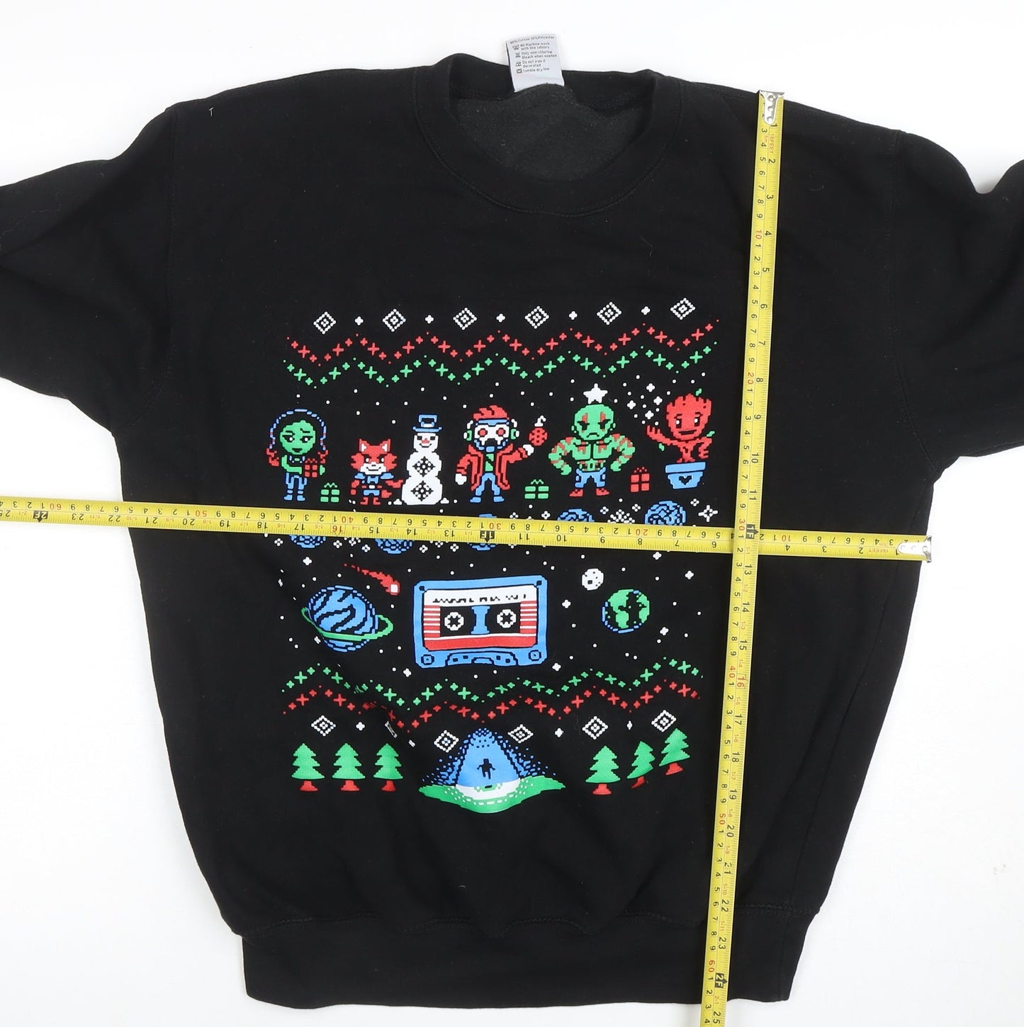 Graphic Impact Black Guardians of the Galaxy Christmas Sweatshirt L Women's