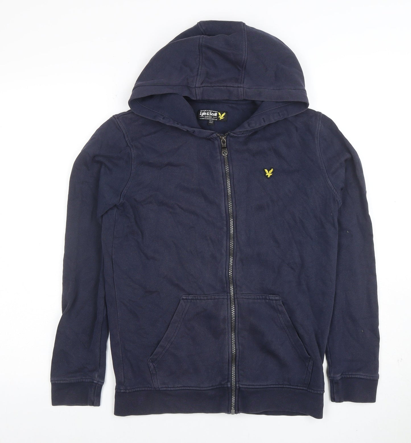 Boys UK Size 12-13 Years Lyle & Scott Blue Full Zip Hoodie