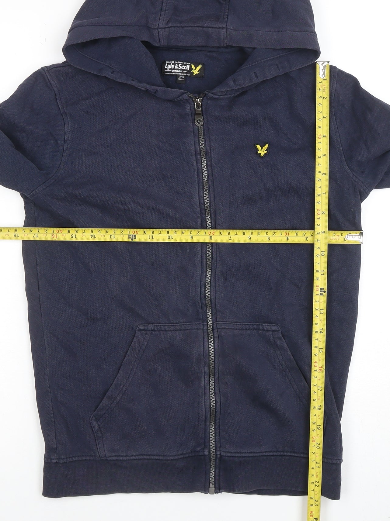 Boys UK Size 12-13 Years Lyle & Scott Blue Full Zip Hoodie