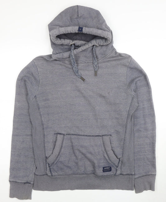 Mens UK Size M Superdry Blue Pullover Hoodie