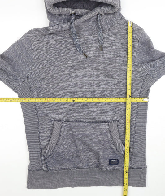Mens UK Size M Superdry Blue Pullover Hoodie