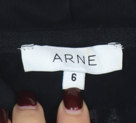 Boys UK Size 10 Years ARNE Black Pullover Hoodie
