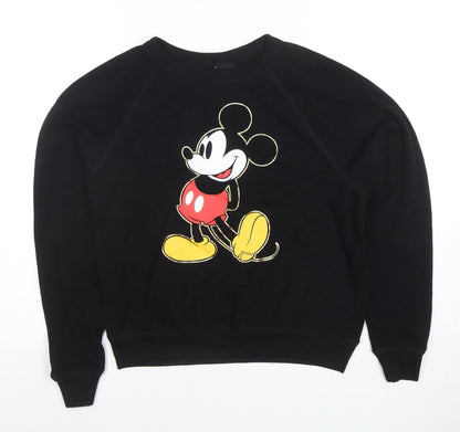 Womens UK Size XS Disney Black Pullover Sweatshirt