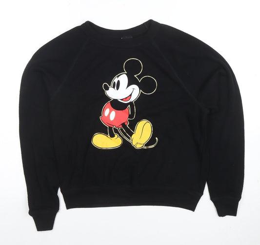 Womens UK Size XS Disney Black Pullover Sweatshirt
