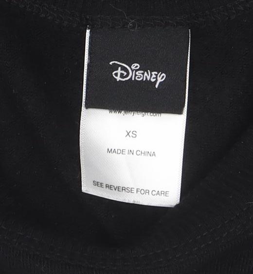 Womens UK Size XS Disney Black Pullover Sweatshirt