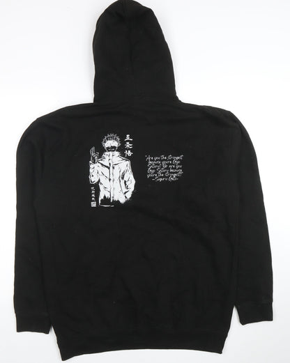 Mens UK Size L Just Hoods Black Pullover Hoodie