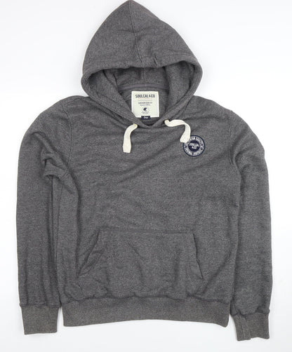 Mens UK Size L SoulCal & Co Grey Pullover Hoodie