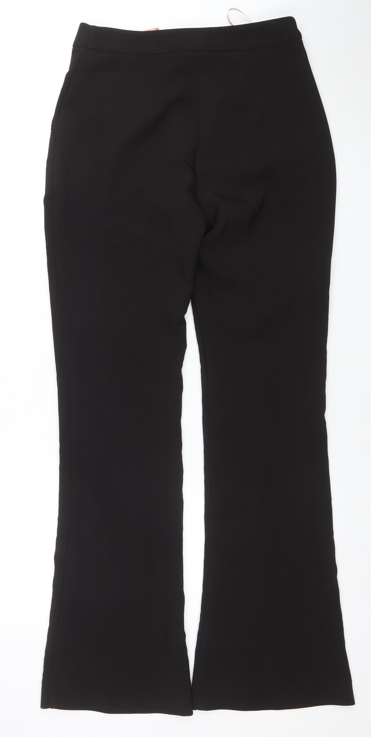 River Island Women’s Black Slim Fit Flared Dress Trousers Size 10