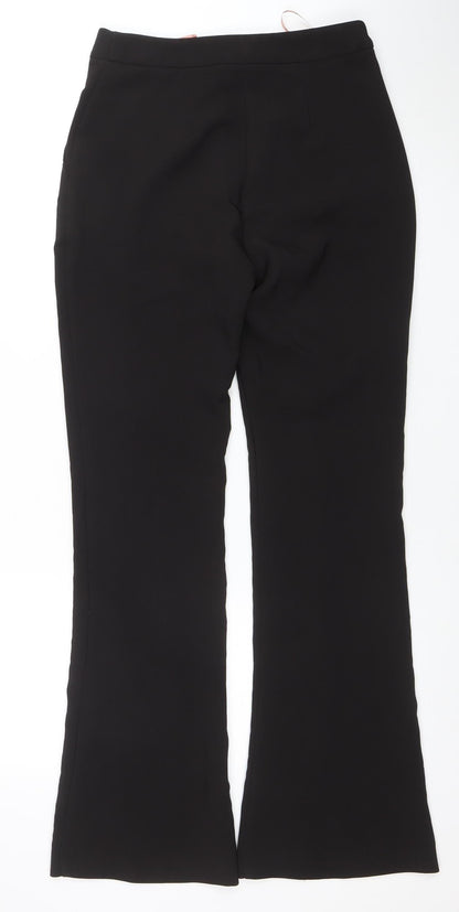 River Island Women’s Black Slim Fit Flared Dress Trousers Size 10
