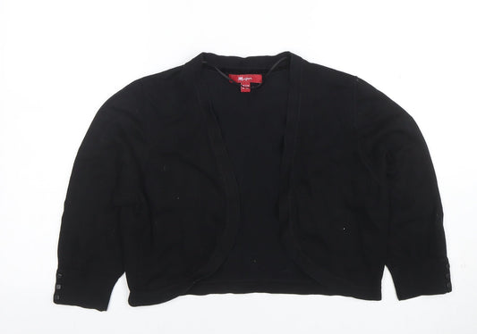 Womens UK Size 16 Monsoon Black Cropped Blouse
