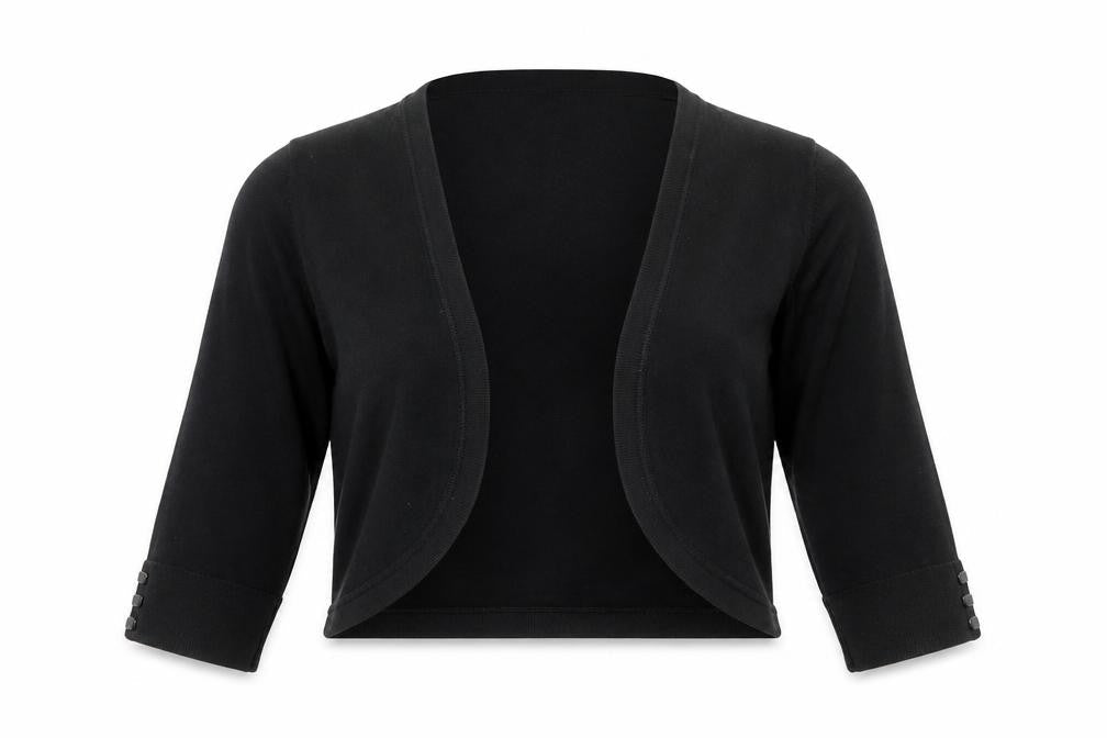 Womens UK Size 16 Monsoon Black Cropped Blouse