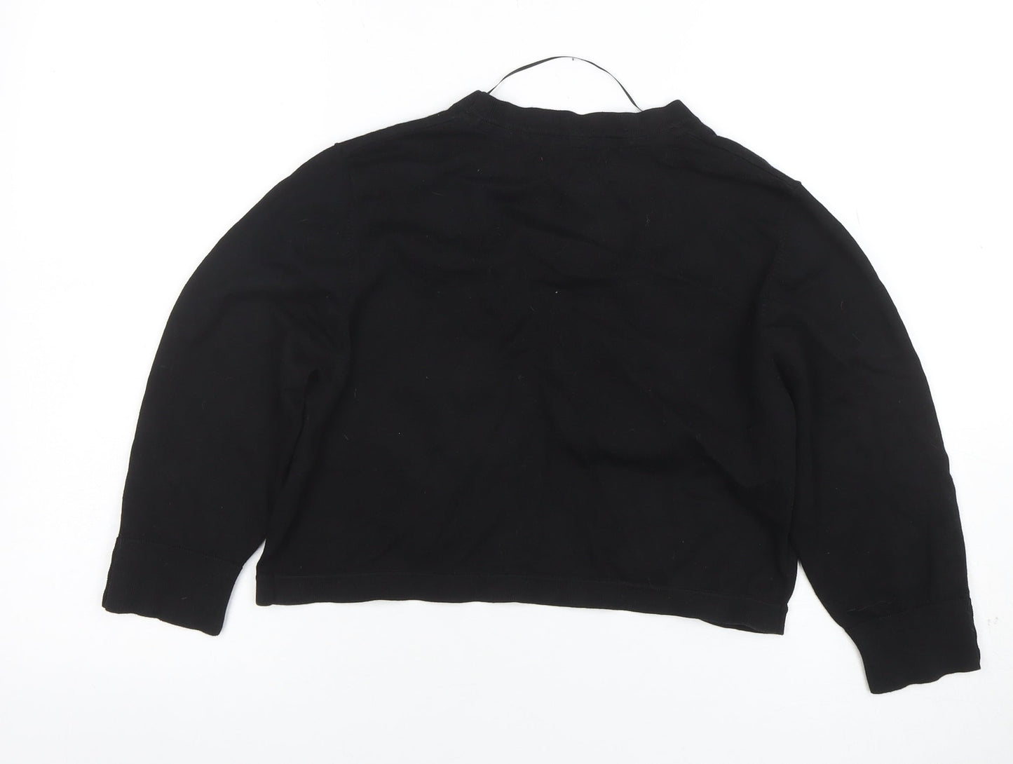 Womens UK Size 16 Monsoon Black Cropped Blouse