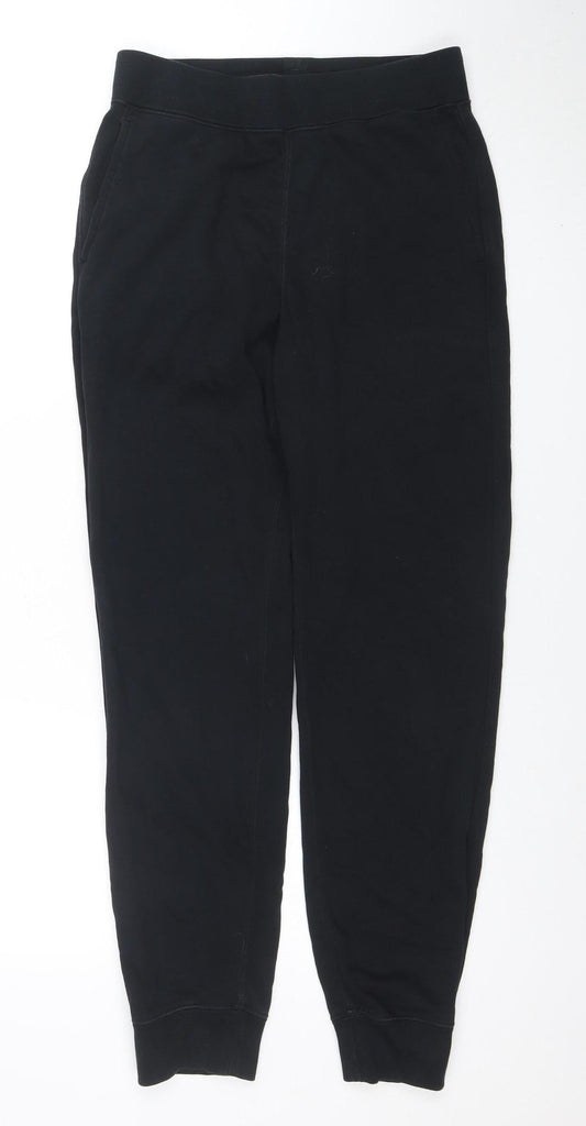 Womens UK Size S Uniqlo Regular Fit Jogger Black Trousers