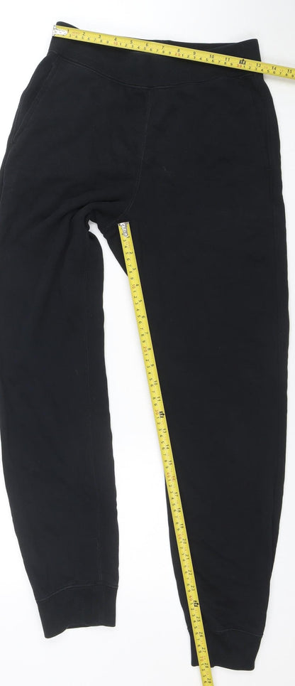 Womens UK Size S Uniqlo Regular Fit Jogger Black Trousers