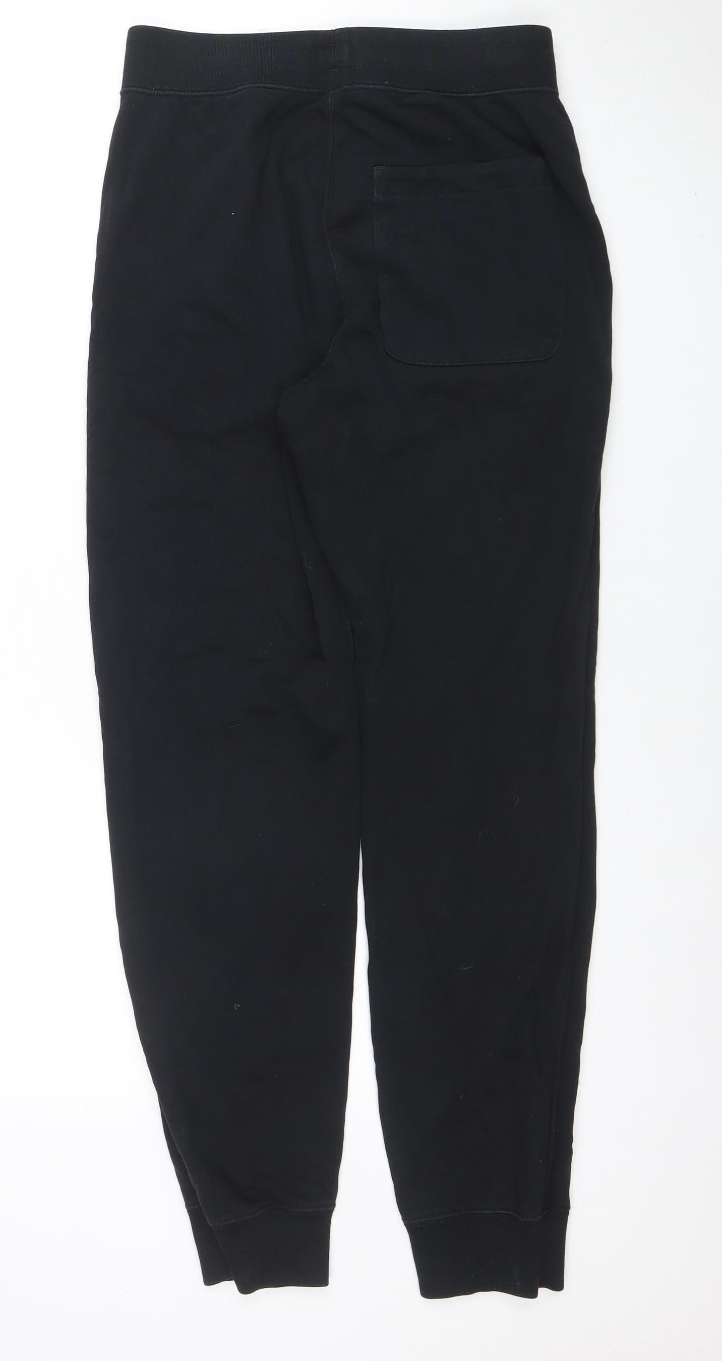 Womens UK Size S Uniqlo Regular Fit Jogger Black Trousers