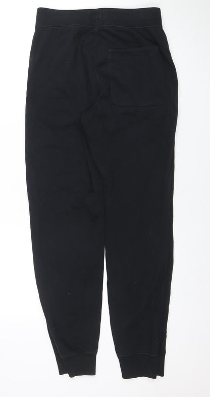 Womens UK Size S Uniqlo Regular Fit Jogger Black Trousers
