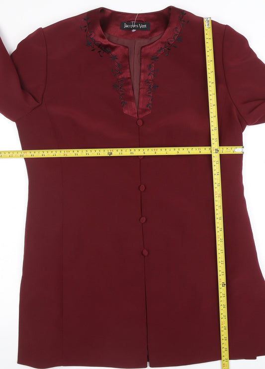 Womens UK Size 14 Jacques Vert Regular Red Suit Jacket