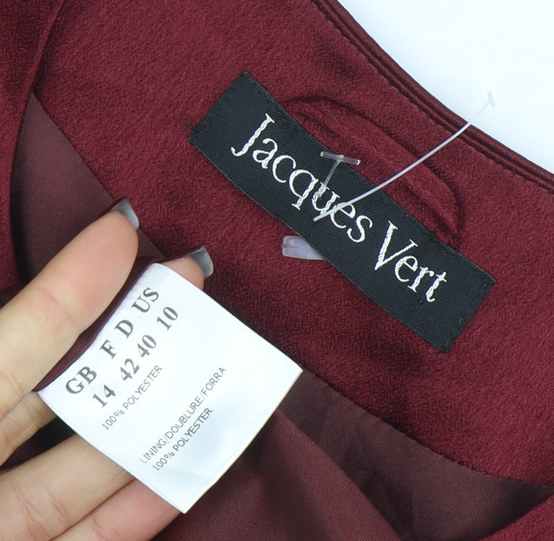 Womens UK Size 14 Jacques Vert Regular Red Suit Jacket